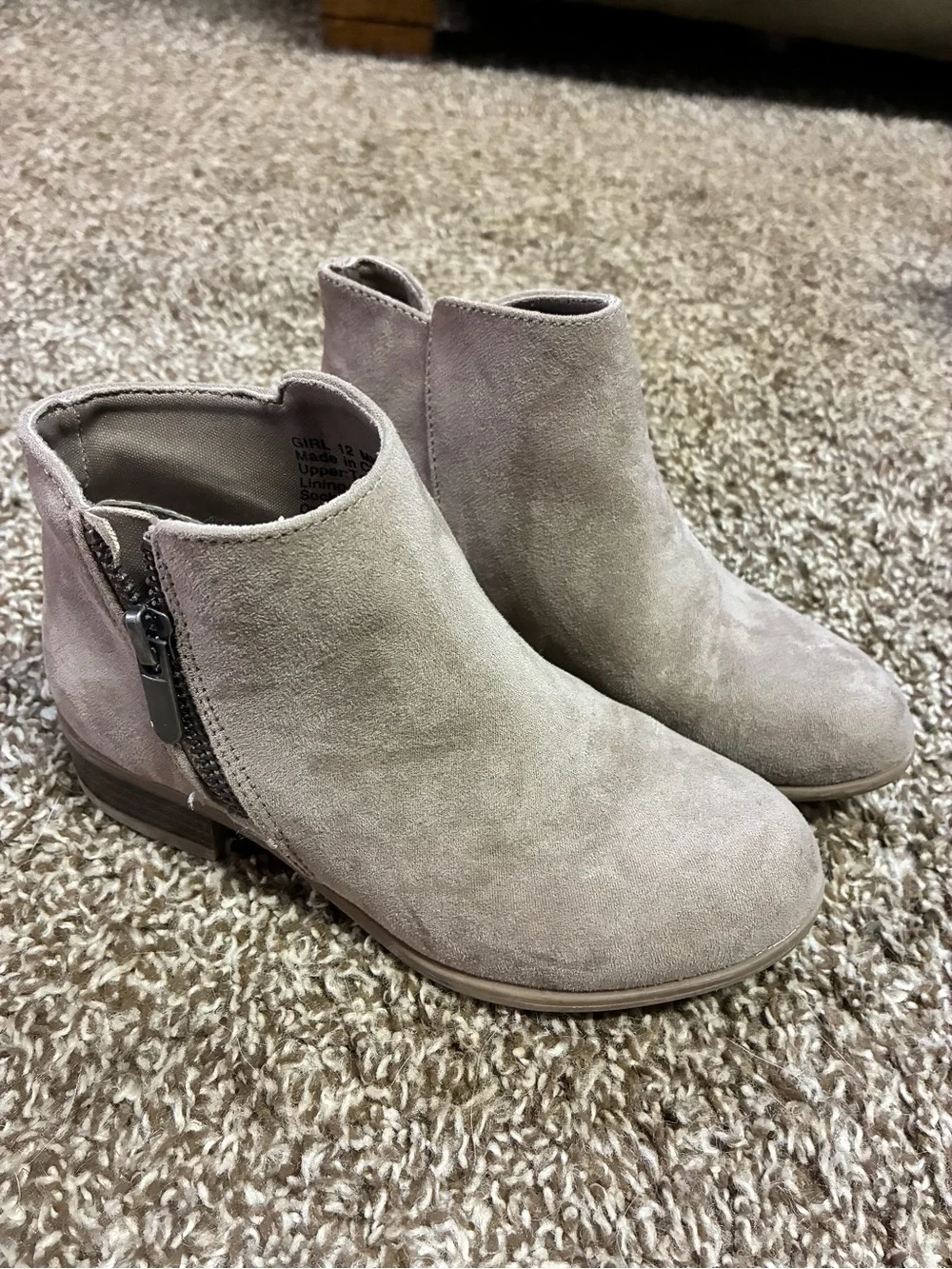 Women's Taupe Suede Ankle Boots - Classic Side-Zip Chelsea
